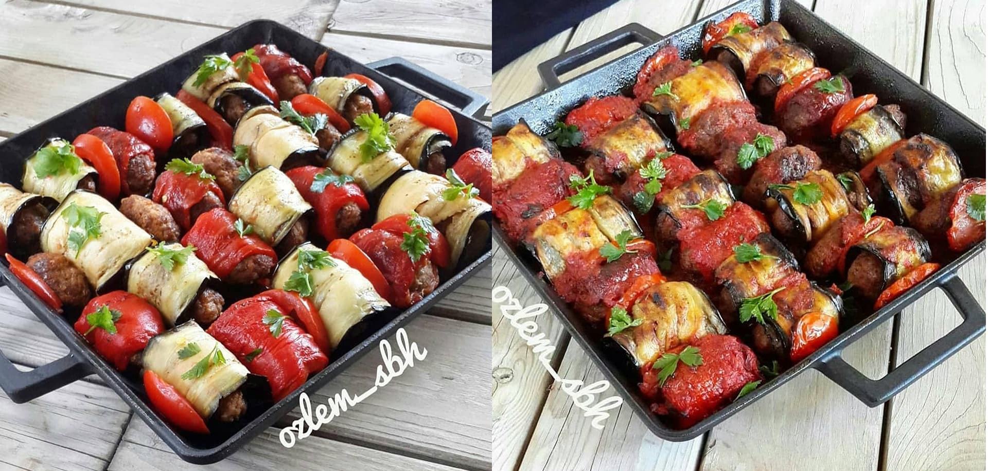 Fırında Patlıcanlı Köfte