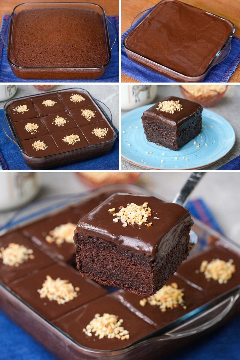 Çikolata Soslu Islak Kek (2 Kat Lezzet)