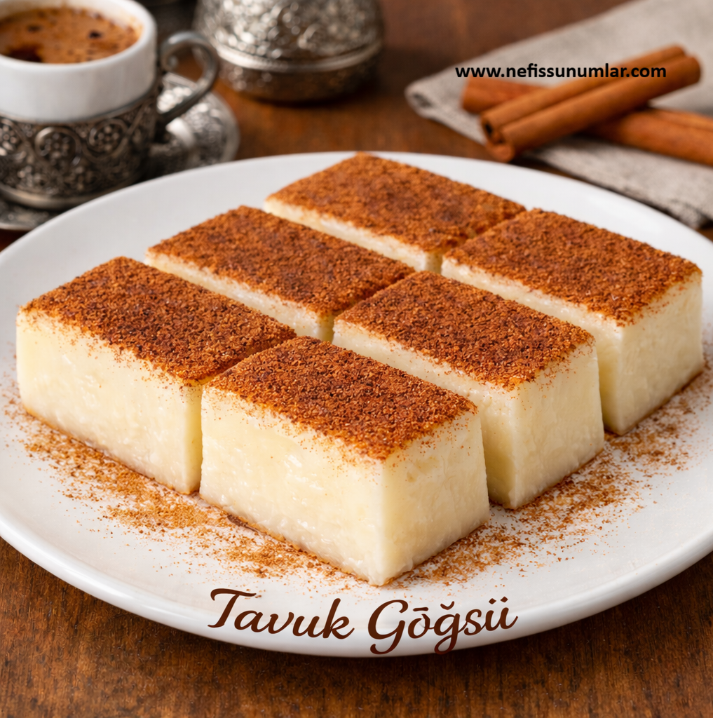  Tarçınlı Tavuk Göğsü Tatlısı Tarifi